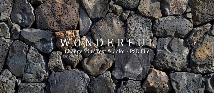 PSD texture rugueuse du mur de pierre