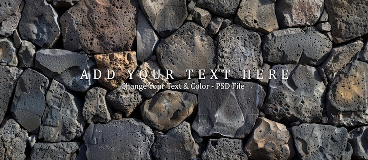 PSD texture rugueuse du mur de pierre