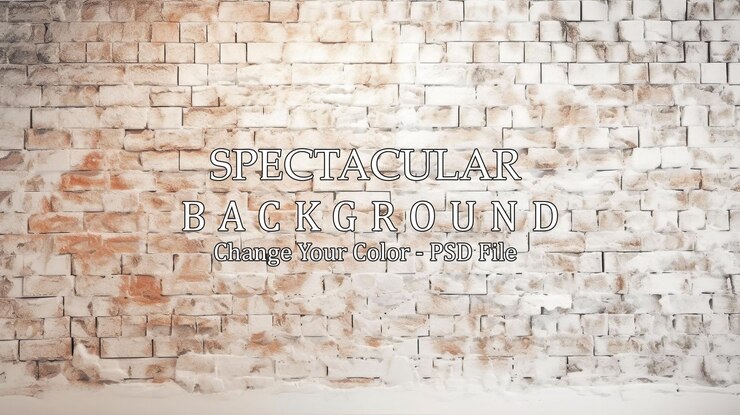 PSD textured old brick wall with rustic appearance and natural colors