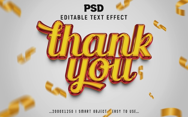 Thank you 3D Editable Psd Text Effect Style