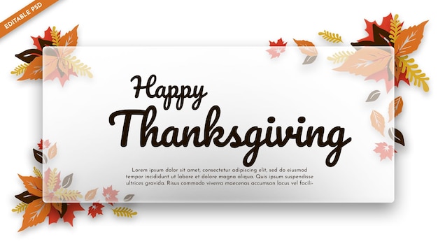 PSD thanksgiving-hintergrund im 3d-design