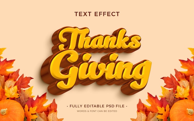Thanksgiving-Texteffekt