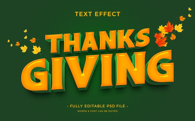 Thanksgiving-Texteffekt