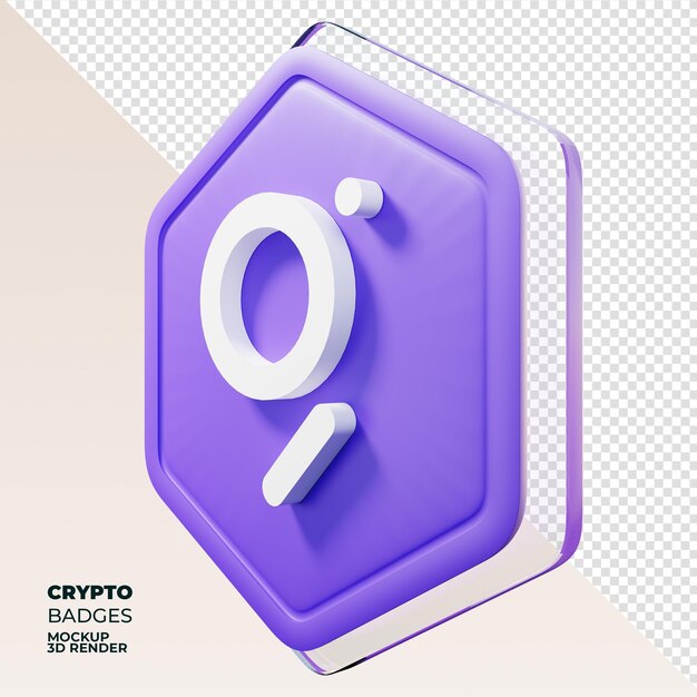 The Graph GRT Badge Right View 3D rendering coin