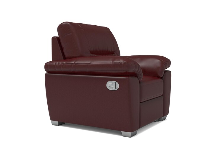 PSD the leather recliner sofa isolated on the white background
