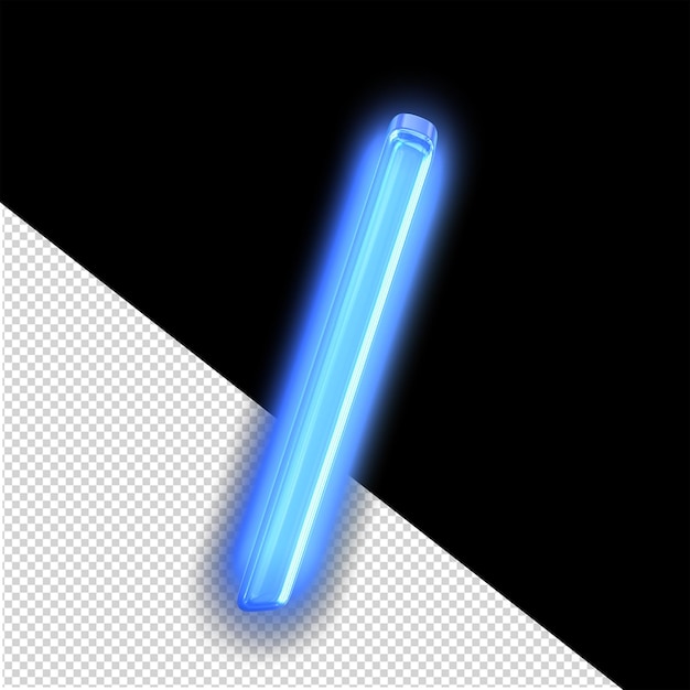 The neon blue symbol