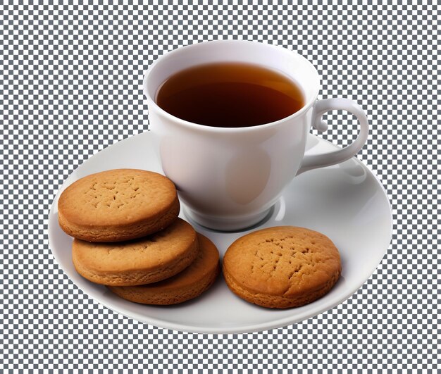 Un Thé Savoureux Avec Des Biscuits Isolés Sur Un Fond Transparent