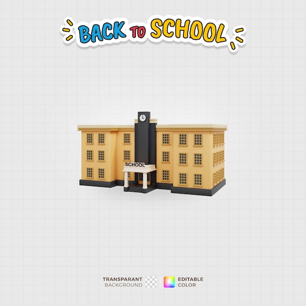 The school building icon represents a place of learning and knowledge where students gather to grow