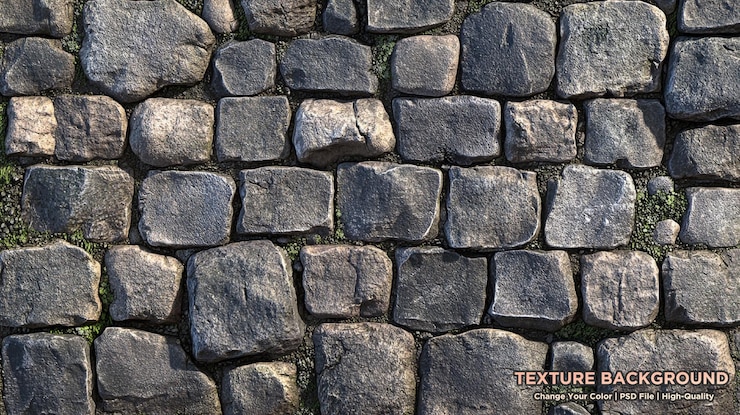 PSD the texture of the wall is made of crushed natural stone of dark brown color