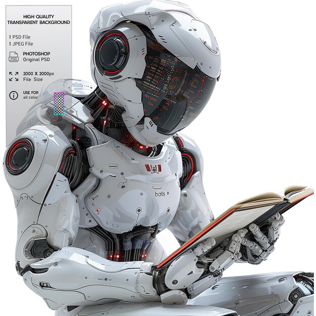The use of software robots or bots to automate repetitive tasks on transparent background