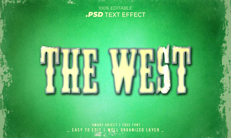 PSD the west text effect