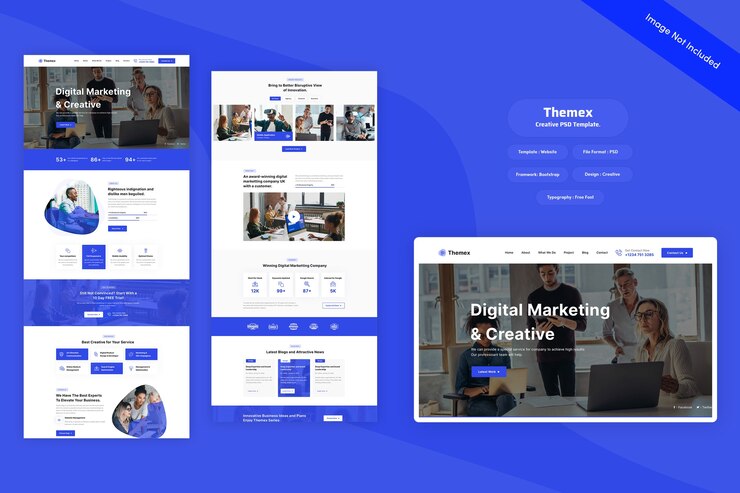 PSD themex - modelo criativo da web