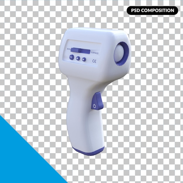 PSD thermogun isolado 3d