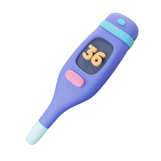 PSD thermometer 3d-symbol für covid19