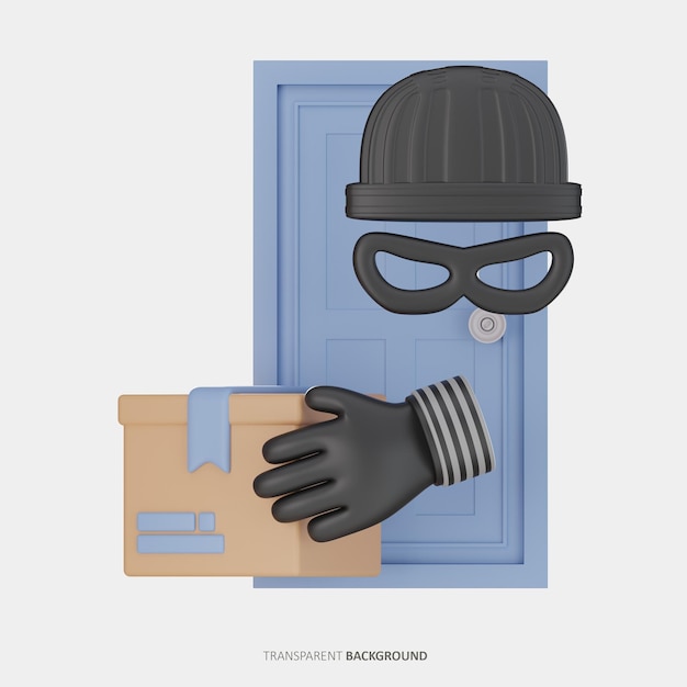 PSD thief box-lieferpaket 3d-symbol