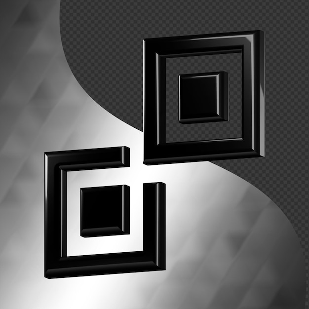 this is a beautifully designed 3d abstract icon with a beautiful metallic texture