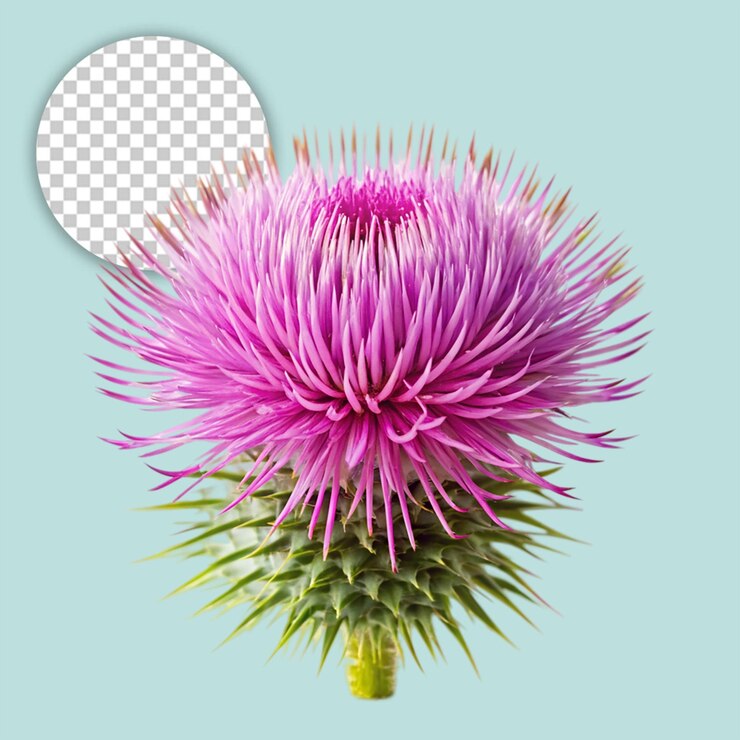 PSD thistle em flor