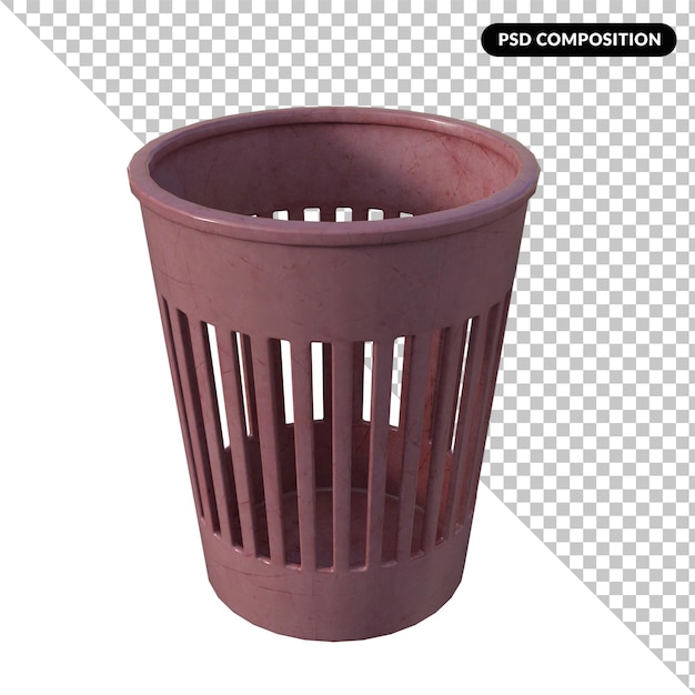 Thrash-Container isoliert 3D