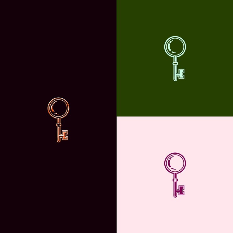 PSD three keys are on a green background with the words quot key quot