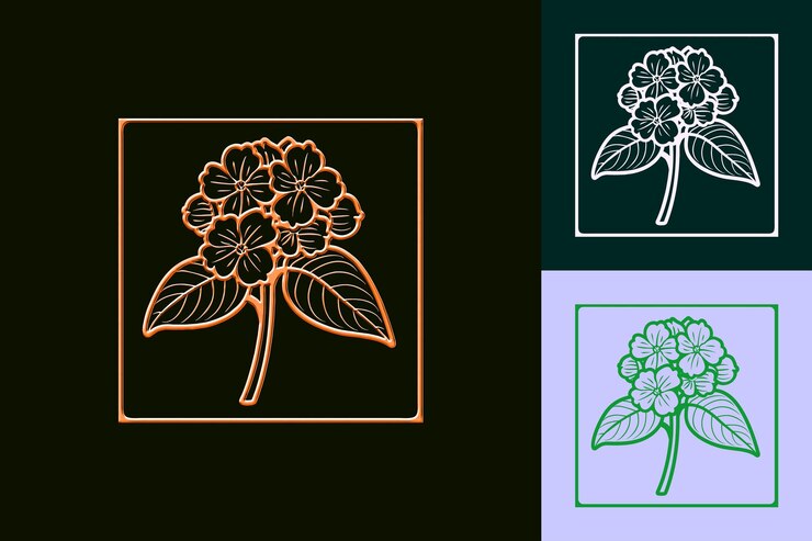 PSD three pictures of flowers and a picture of a flower