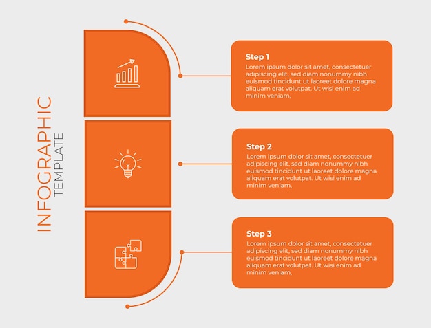 ThreeStep Infographic for Business Presentation