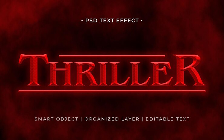 PSD thriller-text-effekt