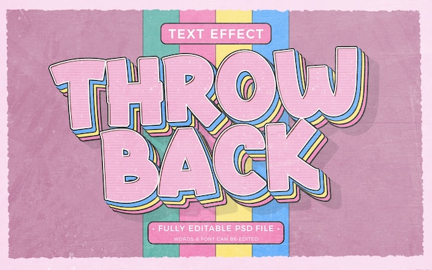 Throwback-Text-Effekt