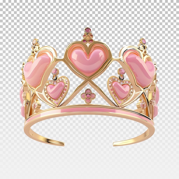 PSD la tiara de la princesa rosada es un clipart.