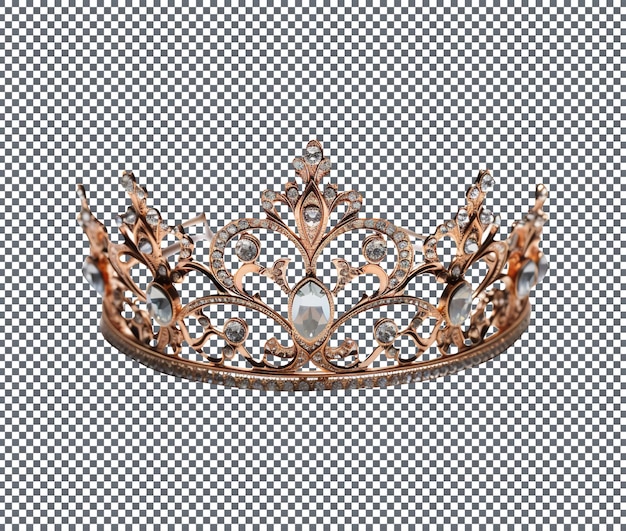 Tiare en diamant de luxe isolée sur un fond transparent