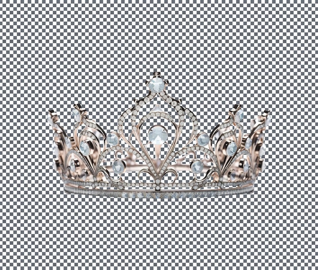 Tiare en diamant de luxe isolée sur un fond transparent