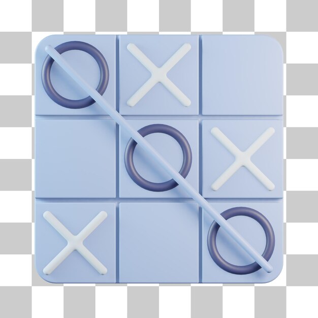 PSD tic tac toe jogo 3d icon