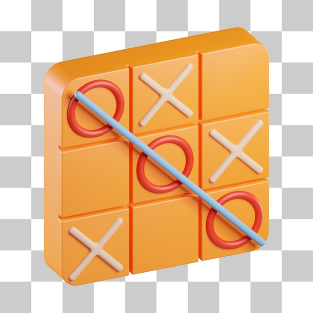 Tic Tac Toe-Spiel 3D-Symbol