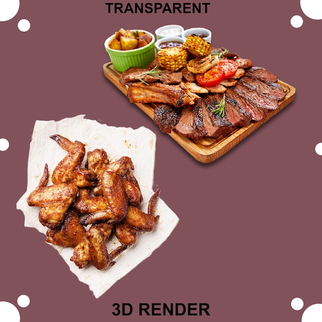 Tica de frango com fundo transparente