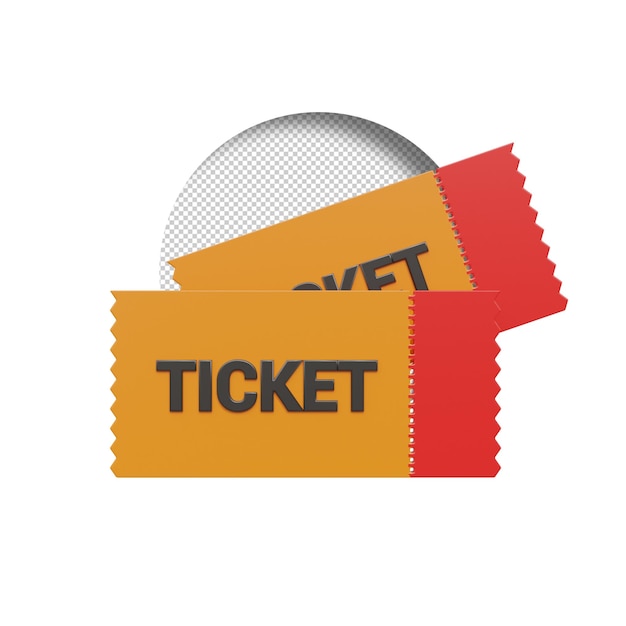 PSD ticket 3d-rendering