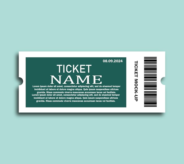 Ticket-Mockup-Design-PSD-Vorlage