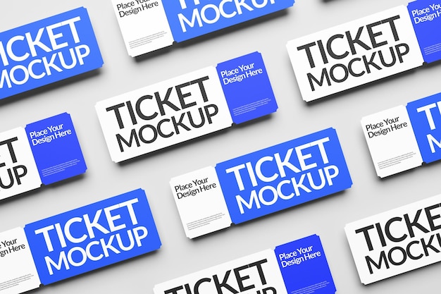 Ticket Mockup Design Template