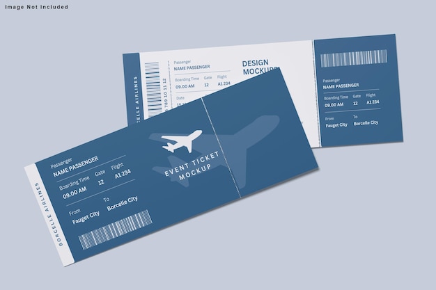 Ticket-Mockup für ein Ereignis