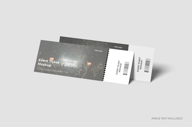 Ticket-mockup für veranstaltungen