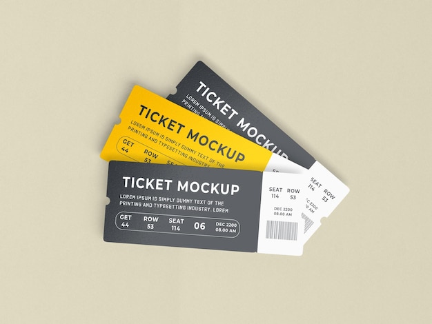 Ticket-Mockup - Vintage-Veranstaltungspass
