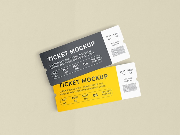Ticket-Mockup-Vorlage