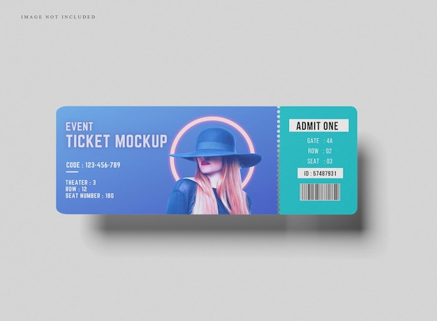 PSD ticket mockup