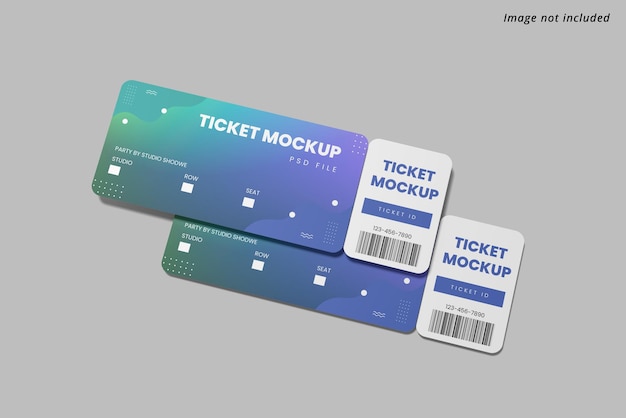 PSD ticket mockup