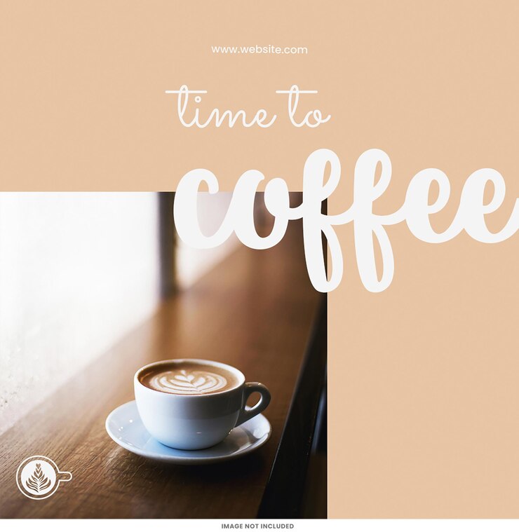 PSD tiempo para el café plantilla de publicación de instagram diseño de psd tema de redes sociales cafetería