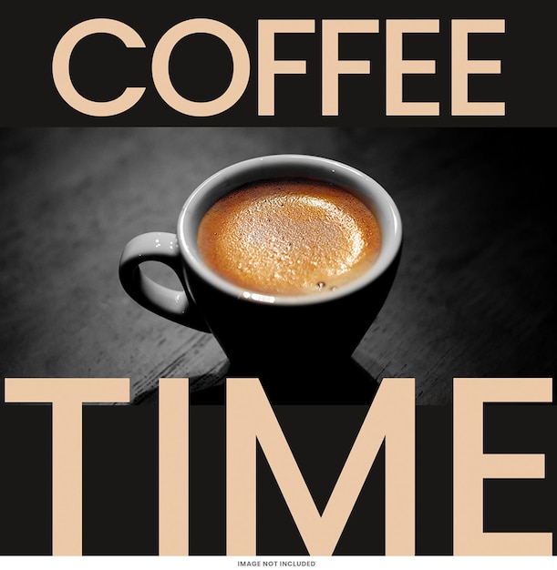 PSD tiempo para el café plantilla de publicación de instagram diseño de psd tema de redes sociales cafetería