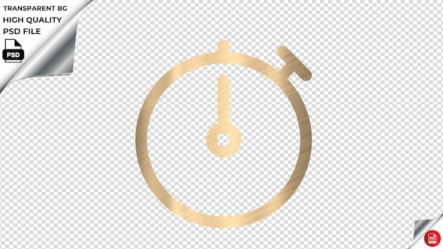 PSD tiempo de diseño2 icono vectorial dorado brillante color texturizado psd transparente