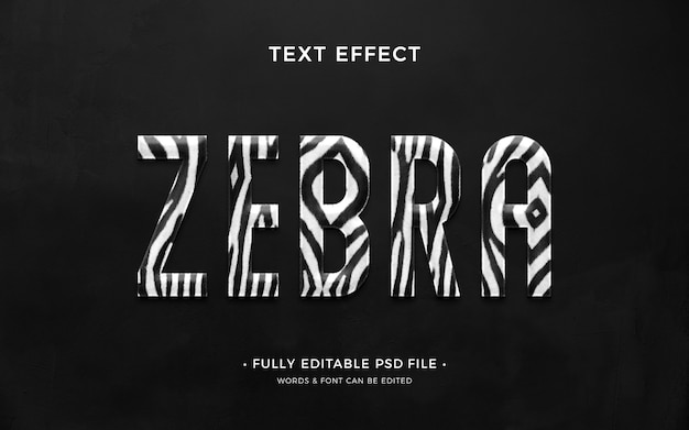 Tierdruck-Texteffekt