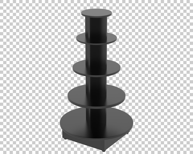 tiered tall display on transparent background 3d rendering illustration