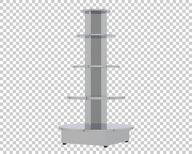 tiered tall display on transparent background 3d rendering illustration