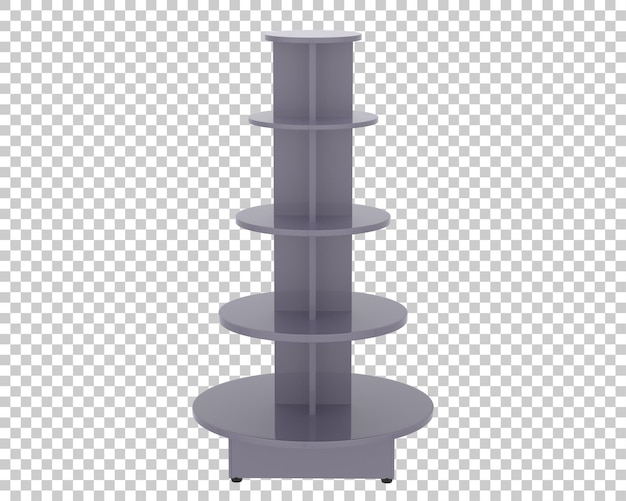 tiered tall display on transparent background 3d rendering illustration