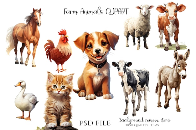 PSD tierfarm clipart